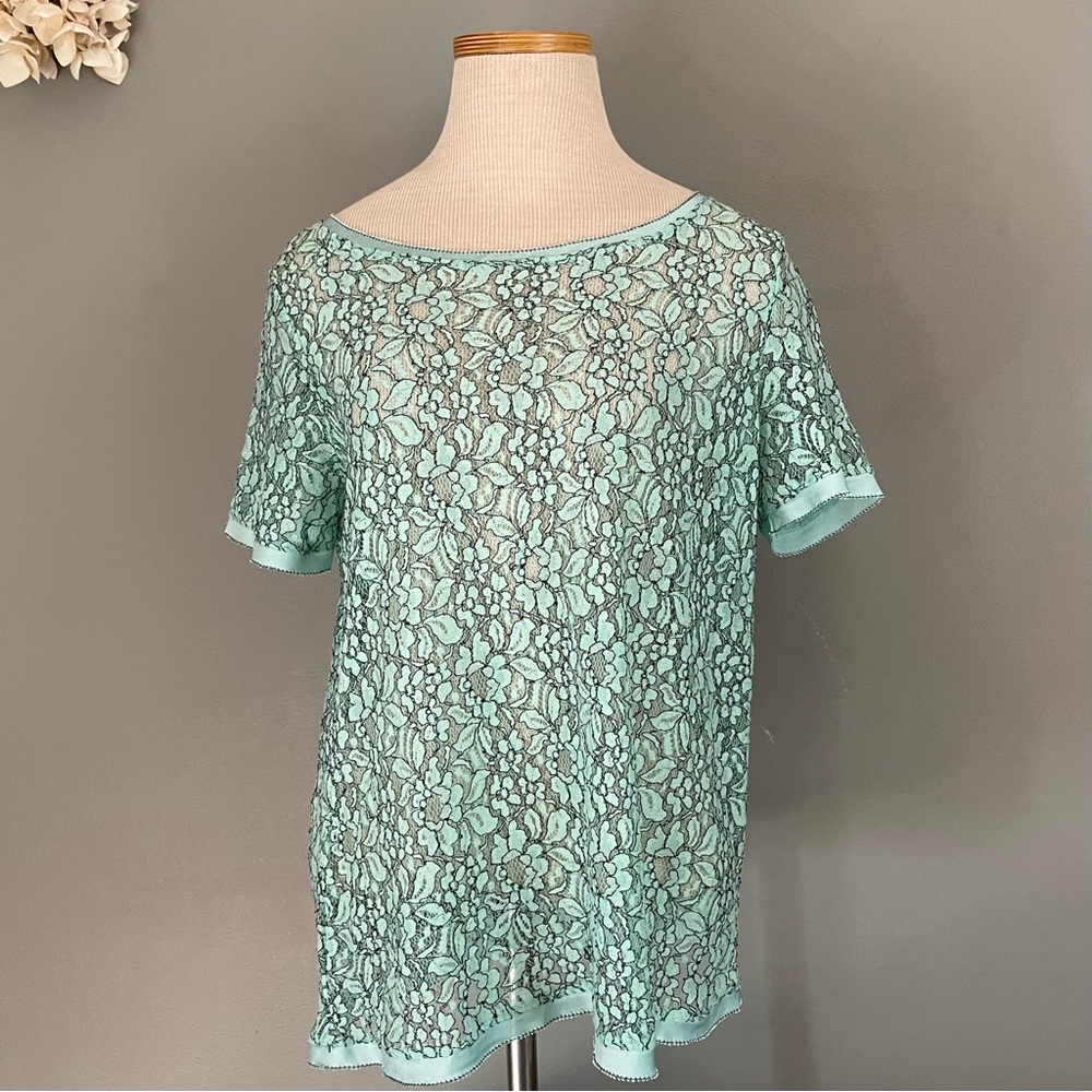 Loft Mint Lace Top